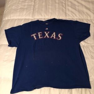 THRIFTED Texas rangers baseball shirt